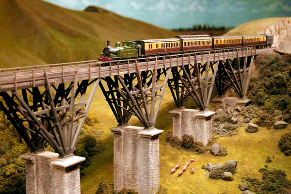 modello plastico progettazione ponte ferroviario